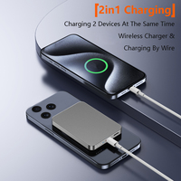 Paquete de batería de metal y aluminio Magsaferred para iPhone PD 20W de carga rápida PowerBank inalámbrico magnético cargador móvil Delgado 5000mAh