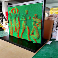Moetry Extra Size Human Clone Box Interactive Pin Board Plastic 3D Pin Art Screen for Entertainment Center