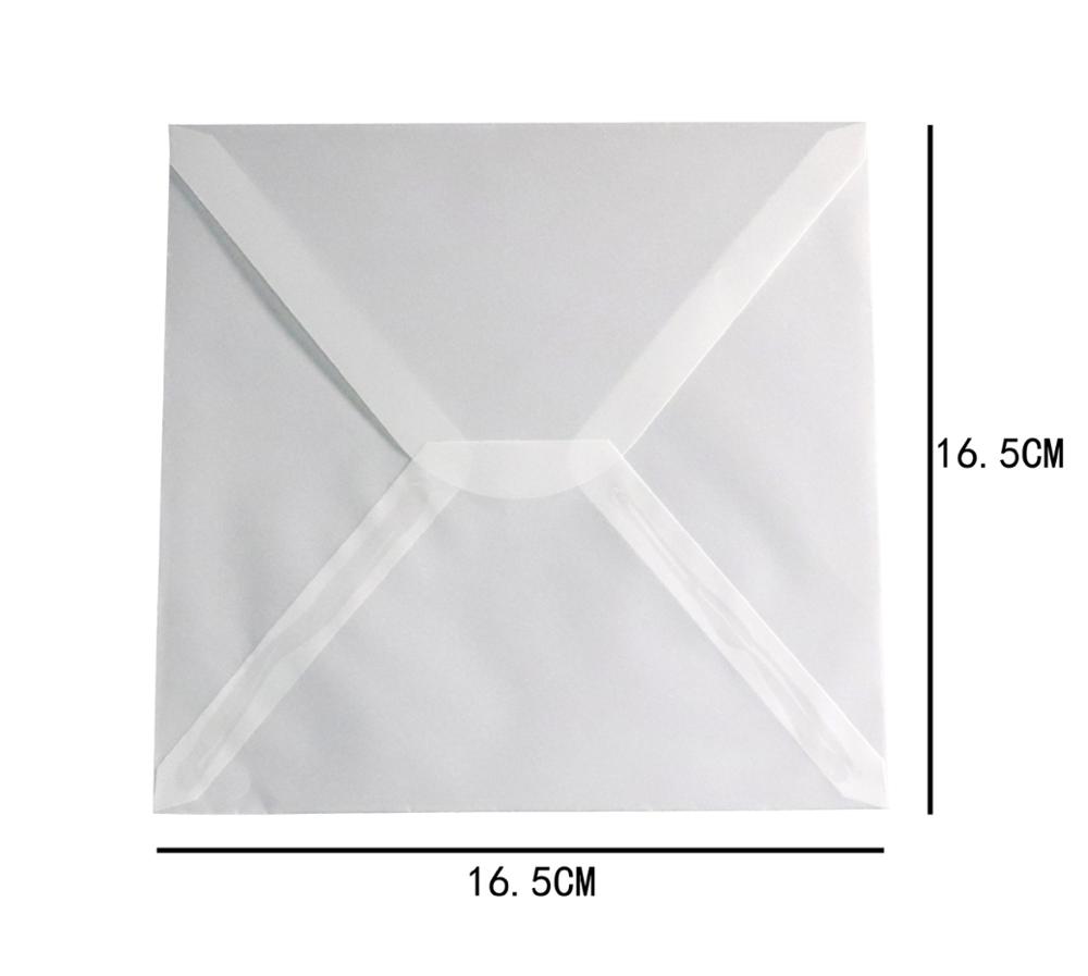 Semi-opaque Clear Transparent Tracing Paper Glassine Envelopes For VIP And Wedding Card