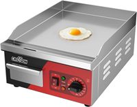 Plaque de grill électrique commerciale EG-360 2000W, plaque de grill électrique en acier inoxydable 36 * 40CM