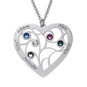 2024 Senior Chen Stone e English se dedica al collar de corazón D I Y de la familia colgante de moda de demonio inglés - Product Image 6
