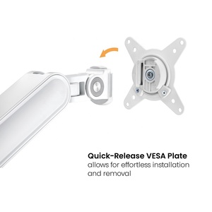 LDT75-C024UC Supporto per <span class=keywords><strong>Monitor</strong></span> <span class=keywords><strong>Doppio</strong></span> Premium da 17-32 Pollici, Braccio a Molla con Porte USB Tipo C, 10,5 kg - Product Image 3