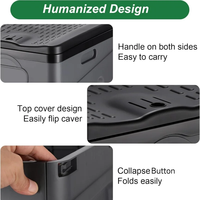 Toilette pliable miniature en plastique portable pour le camping en plein air, légère, multifonctionnelle, durable, WC temporaire d'urgence