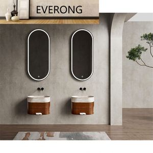 Nouveau design moderne salle de bain en acier inoxydable papier toilette armoire à papier toilette murale surface solide évier en pierre ovale bassin armoire - Product Image 2