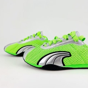 Zapatos Deportivos Retro de Invierno para Hombre, de Cuero Genuino Fluorescente Verde, Diseño de Diseñador, Parte Superior de Malla Transpirable, Ligeros y Cómodos - Product Image 3