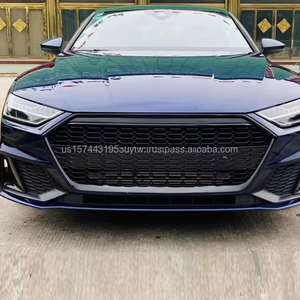 กระจังหน้า ABS รุ่นใหม่ PNB 2019-2024 สำหรับ Audi A7 S7 C8 เปลี่ยนเป็น RS7 ลายรังผึ้ง สีดำเงา ติดตั้งง่าย - Product Image 6
