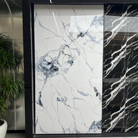 Panneau mural en plaque de cristal de carbone de bambou, dalle de fibre de roche, panneau de charbon de bois pour décoration intérieure, placage marbre