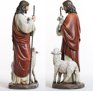Estatua Religiosa de Jesucristo Pintada a Mano con Detalles Exquisitos, de Resina Fundida Sólida y Fibra de Vidrio, para Jardín, Iglesia u Hogar - Product Image 4