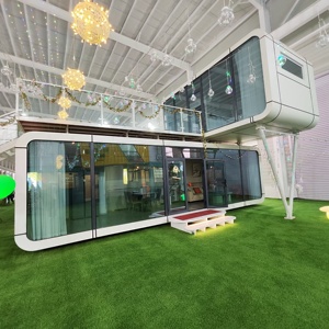 Casa Modular Tipo Cápsula de la Mejor Calidad de Fábrica, Cabaña de 20 pies/40 pies, Vivienda de Lujo, Cabaña Móvil Prefabricada para Trabajar - Product Image 2