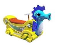 LULU LULU-HM Voiture à pédales pour parc d'attractions, véhicule électrique pour enfants, Hippocampe le Roi Dragon, 2 passagers, capacité 150 kg