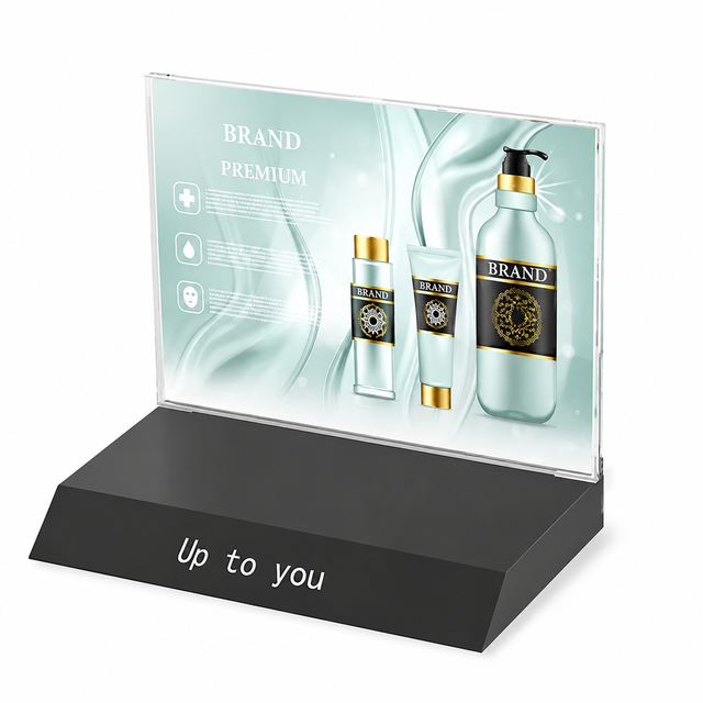 Clear Acrylic Display Stand, Retail Counter Display Rack, Desktop Organizer Shelf for Jewelry, Cosmetics, Collectibles, Toys