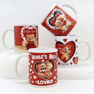 แก้วกาแฟพอร์ซเลนรูปหัวใจสีแดงแบบกำหนดเอง เป็นมิตรกับสิ่งแวดล้อม สำหรับวันวาเลนไทน์และของขวัญวันหยุด - Product Image 6