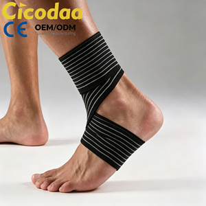Spandex <strong>Ankle</strong> Protection Anti-Sprain Elastic Compression Adjustable <strong>Support</strong> <strong>Bandage</strong> for Basketball Football Sports - Product Image 1