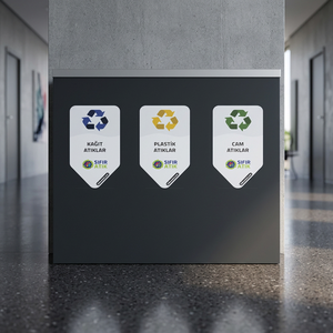 Custom Metal Rectangular Standing Water Resistant <b>Zero</b> Waste Collection System Group Recycling Outdoor Use 3 Storage Bucket Bins - Product Image 2
