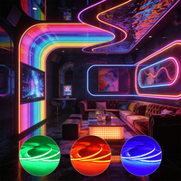 Bande LED COB RGB Flexible 10mm DC24V, Découpable, Étanche IP67, Personnalisable, Idéale pour la Décoration de Bars/KTV