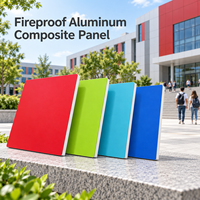 Panneau composite en aluminium ignifuge de 3 mm, 1220x2440 mm, revêtement PE beige, ACP pour les murs des halls d'hôtel