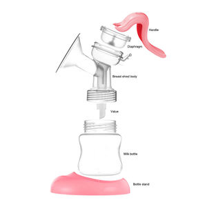 Großhandel tragbare hochwertige Silikon Hand verwenden Milch pumpe Einfach billig Bpa Free Food Grade manuelle Milch pumpe - Product Image 5