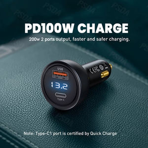 EONLINE-Chargeur de voiture 200W pour Macbook, iPad Pro, ordinateur portable, USB type C, charge QC 5.0 tension, pour iPhone15 - Product Image 4