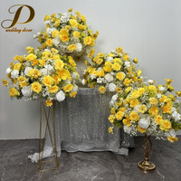 Arrangement floral romantique rose artificiel JINDA, composition de roses mélangées, centre de table de mariage, boule florale en soie
