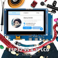 Modul Layar Sentuh LCD TFT 4.3 Inci ESP32 S3 Layar IPS RGB UART USB LVGL WiFi BLE Panel Pintar