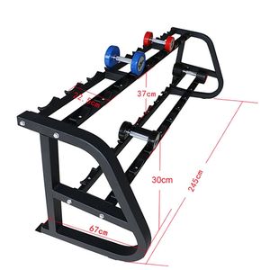 Support de rangement commercial pliable pour haltères (10 paires) en acier et fonte – Sécurité et durabilité pour les ensembles d'haltères de salle de sport - Product Image 1