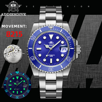 Montre mécanique de plongée étanche 200m avec logo personnalisé, couronne à vis, lumineuse, en acier inoxydable, OEM ODM