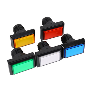 Bouton d'arcade rectangulaire avec interrupteur et lumière LED pour les jeux d'arcade à pièces, pour les machines Fire Link - Product Image 3