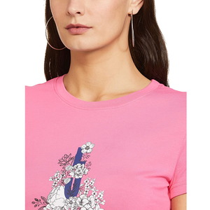 Camiseta de talla grande de Color sólido para mujer, cuello de manga corta, logotipo informal impreso, calidad de exportación directa de fábrica de Bangladesh - Product Image 3