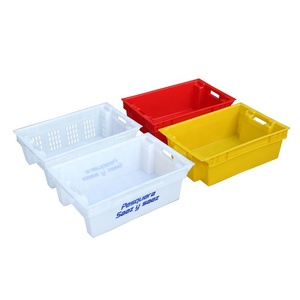 BYPC-Thùng Đựng Thịt Bằng Nhựa Nhiều Màu Có Thể Xếp Chồng Và <span class=keywords><strong>Nestable</strong></span> Cấp Thực Phẩm HDPE Của Nhà Sản Xuất 600X400X200Mm Để Vận Chuyển Thịt - Product Image 1