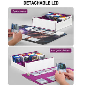 JUZI Amazons Venta caliente Caja <span class=keywords><strong>de</strong></span> cubierta <span class=keywords><strong>de</strong></span> cuatro filas con tapa <span class=keywords><strong>de</strong></span> extracción Capacidad <span class=keywords><strong>de</strong></span> PU 3000 + Commander Yugioh Graded Naipes <span class=keywords><strong>Cajas</strong></span> <span class=keywords><strong>de</strong></span> cubierta Tcg - Product Image 4