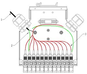 दीन रेल माउंटेड फाइबर ऑप्टिक टर्मिनल बॉक्स 12 एससी/upc सिम्प्लेक्स एडाप्टर और स्प्लिस ट्रे - Product Image 5