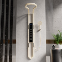 2025 Offres Spéciales grande cascade or brossé douche salle de bain système de douche affichage numérique système de douche thermostatique en laiton