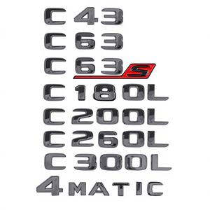 สติกเกอร์ตราสัญลักษณ์ท้ายรถยนต์ XTX สีดำโครเมียมเงา สำหรับ Mercedes C-Class C63 W204/W205 (ดีไซน์ธุรกิจ/หรูหรา) - Product Image 2