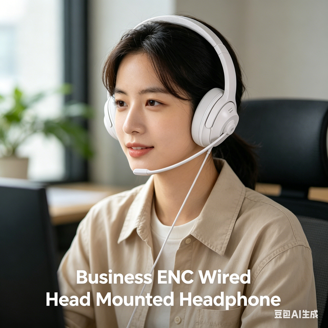 Niuting Factory Customized Business ENC Noise Reduction 40mm Driver Stereo Wired Head Mounted Headphone for Online Meetings