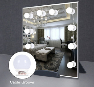 Miroir de maquillage avec éclairage <span class=keywords><strong>LED</strong></span> sans colle, 10 ampoules, intensité réglable, blanc chaud, blanc naturel, blanc froid - Product Image 3
