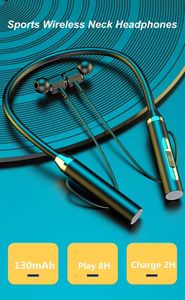 Auriculares Inalámbricos BT con Banda Magnética para el Cuello, Auriculares Deportivos, Manos Libres, Precio de Fábrica - Product Image 2