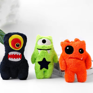 Monster-Shaped Chewable <b>Squeaker</b> Molar Dog Plush <b>Toy</b> Bite-Resistant Puppy Teething Pet Supplies - Product Image 2