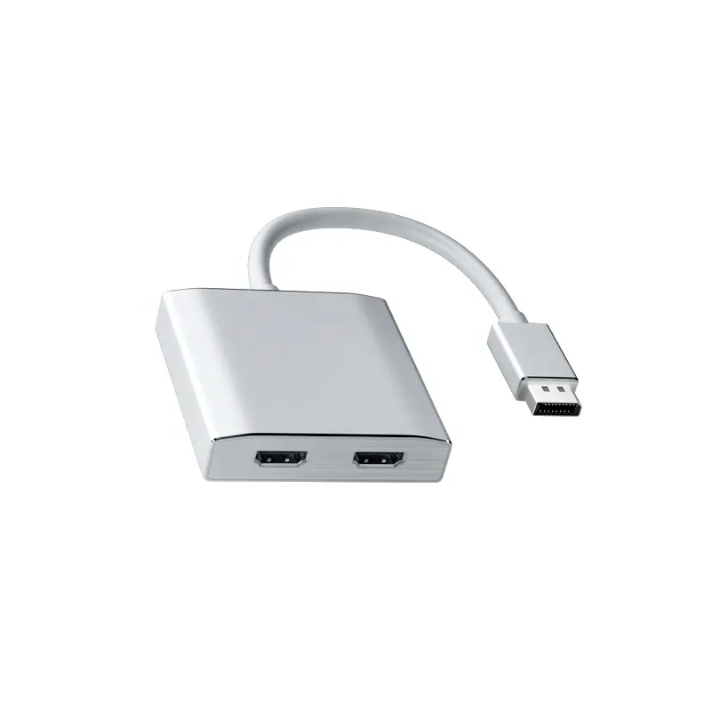 Customize Aluminum Shell Displayport HDMI With Micro USB-C HUB Adapter Male to Female DP to Dual 4k HDMI Adapter For Phone