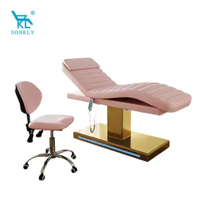 SONKLY Salon Head Spa Massage Table Clinic Facial Chair Pink Electric Beauty Bed