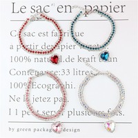 Vente en gros de collier de luxe pour animaux de compagnie collier pendentif Thanksgiving Love à trois rangées de diamants du fabricant bijoux personnalisés pour chiens chats