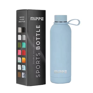 Bouteille d'eau sport isotherme en acier inoxydable de 16 oz à petite ouverture, grande capacité, portable, avec logo personnalisé, pour la rentrée scolaire et l'extérieur - Product Image 4