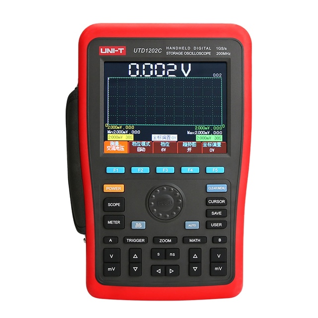 UNI-T UTD1202C 2 Channel 200MHz 1GS/s Handheld Digital Storage Oscilloscope Oscillograph with Multimeter