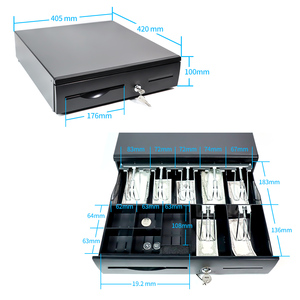 Gtcodestar GT-C405G tiền mặt đăng ký ngăn kéo 7 hóa đơn 5 đồng xu kim loại tiền mặt ngăn kéo hộp tiền với RJ11 cáp tiền ngăn kéo hệ thống POS - Product Image 5