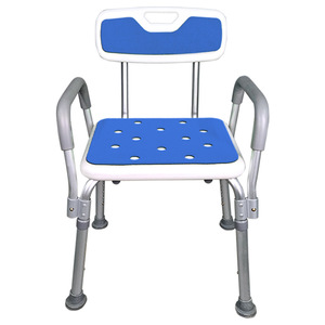 Shower Chair With <b>Adjustable</b> Height Aluminum Alloy Seat For Elderly Toilet Use Large <b>Square</b> Type HJK X701 3 - Product Image 3