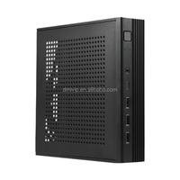 Boîtier d'ordinateur Mini-ITX personnalisé K03, mini-ordinateur vertical mince HTPC, boîtier de PC de bureau SFF, panneau latéral en métal et plastique avec fenêtre