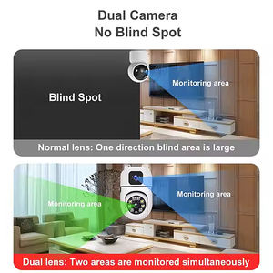 V380 برو الدوائر التلفزيونية المغلقة تتبع الحركة لون رؤية ليلية CMOS مدمج ميكروفون لاسلكي أمن المنزل 2MP عدسة مزدوجة كاميرا واي فاي داخلي - Product Image 4