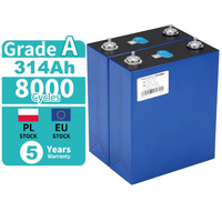 Cellule de batterie LiFePO4 314Ah 3.2V, 8000 cycles, pour stockage d'énergie solaire renouvelable ESS