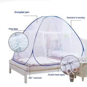 Online Newest Design Idea Product Home Living Gadgets Accessories lace Two-way Zipper Folding Mosquito Net