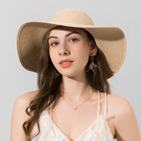 Gorras Cloche de Color sólido de ala ancha para viajes al aire libre, sombrero de Panamá de paja de papel para mujer, sombreros de paja de playa para el sol de verano para mujer en blanco