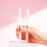 SAGALAGA Stylo vide pour huile à cuticules avec logo personnalisé, 2-4 ml, rechargeable, tube rotatif pour soins des ongles, marque privée OEM ODM, stylo vide avec pinceau